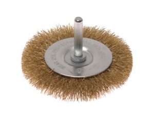 Wire Brush 75mm x 6mm Shank -  0.30 Brass Wire FAIWBS75CB