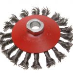 Conical Wire Brush 100mm M14x2 Bore -  0.50mm Wire FAIWBTC100