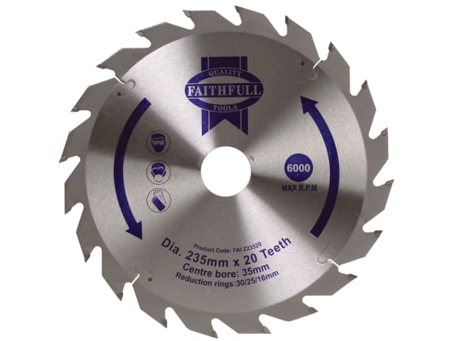 TCT Circular Saw Blade 235 x 35mm x 20T POS FAIZ23520