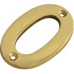 Numeral No.0 - Brass Finish 75mm (3in) FGENUM0BR75