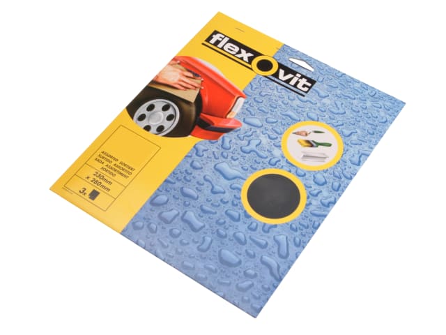 Waterproof Sanding Sheets 230 x 280mm Assorted (3) FLV26491