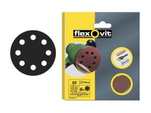 Hook & Loop Sanding Discs 115mm Fine 120G (Pack 6) FLV26386