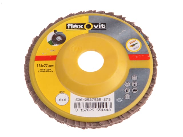 Flap Disc For Angle Grinders 115mm 40g FLV27525
