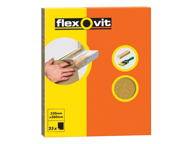 Glasspaper Sanding Sheets 230 x 280mm Grade F2 (25) FLV58235