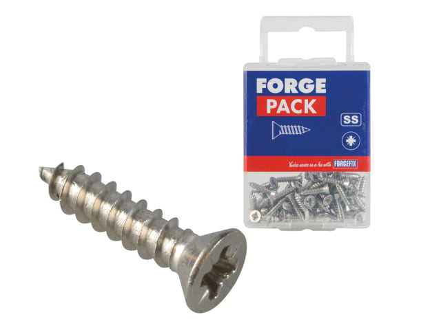 Self-Tapping Screw Pozi Compatible CSK A2 SS 1/2in x 4 ForgePack 60 FOR184515 - Image 2