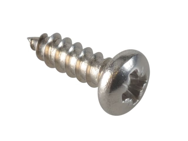 Self-Tapping Screw Pozi Compatible Pan A2 SS 3/8in x 4 ForgePack 80 FOR184751