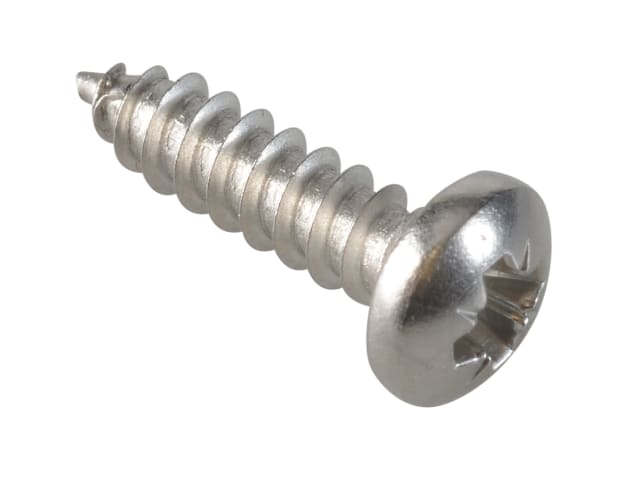 Self-Tapping Screw Pozi Compatible Pan A2 SS 5/8in x 8 ForgePack 35 FOR185055