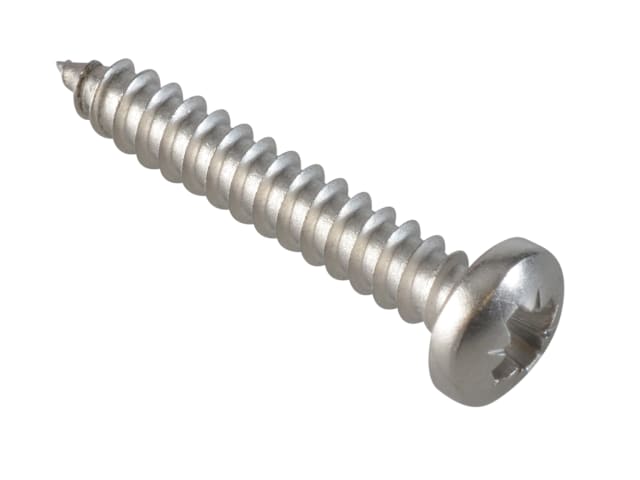 Self-Tapping Screw Pozi Compatible Pan A2 SS 1in x 8 ForgePack 25 FOR185116