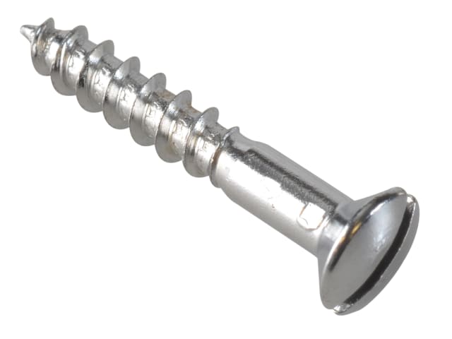 Multi-Purpose Screw SL Raised Head Chrome Plated 4.0 x 25mm ForgePack 35 FOR185536