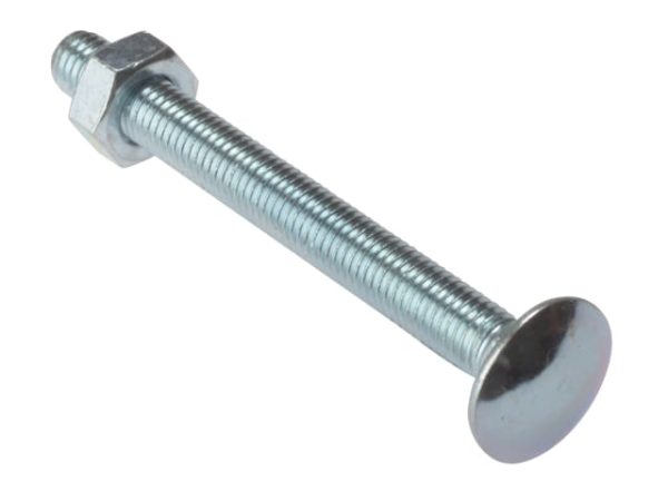 Carriage Bolt & Nut ZP M10 x 110mm Bag 10 FORCB10110M
