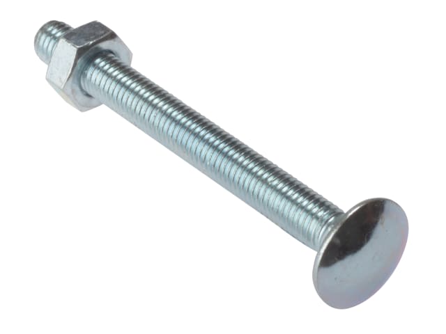 Carriage Bolt & Nut ZP M6 x 65mm Bag 10 FORCB665G