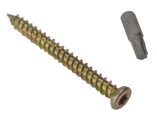 Concrete Frame Screw Torx® Compatible High-Low Thread ZYP 7.5 x 52mm Box 100 FORCFS52