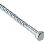 Coach Screw Hexagon Head Single Thread ZP M8 x 130mm Bag 10 FORCS8130G