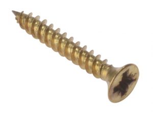 General Purpose Pozi Compatible Screw CSK TT Electro Brass 3/4in x 6 Box 200 FORCSK346E