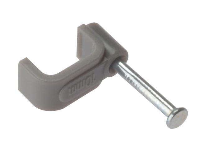 Cable Clip Flat Grey 2.50mm Box 100 FORFCC25G