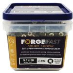 ForgeFast Pozi Compatible Elite Performance Wood Screw ZY 5.0 x 50mm Tub 600 FORFFP550YT