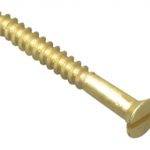 Wood Screw Slotted CSK Brass 1.1/4in x 6 Forge Pack 15 FORFPC1146B