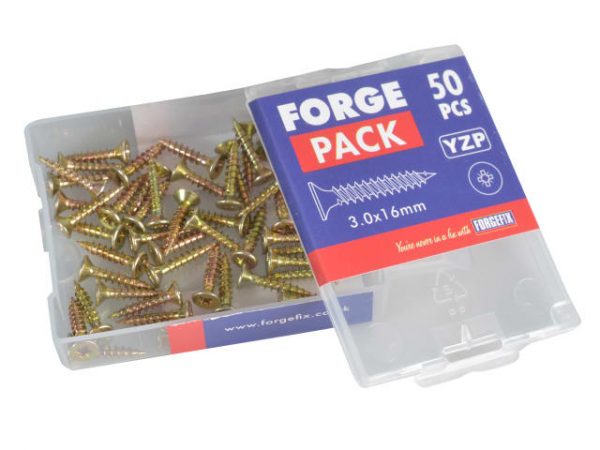 Multi-Purpose Pozi Compatible Screw CSK ST ZYP 3.0 x 16mm Forge Pack 50 FORFPMP316Y - Image 4