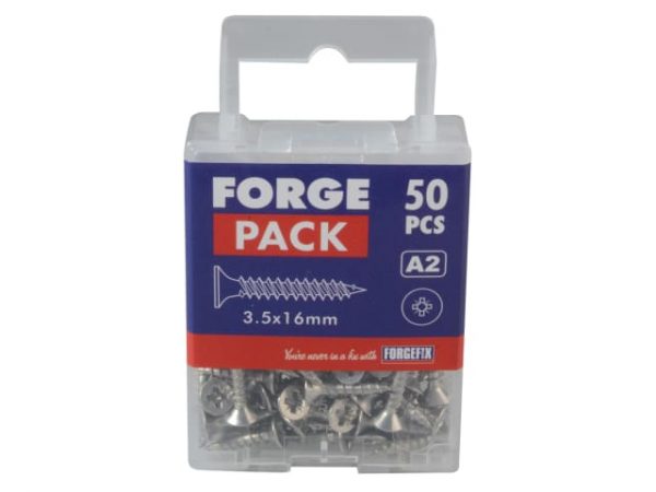 Multi-Purpose Pozi Compatible Screw CSK ST S/Steel 3.5 x 16mm Forge Pack 50 FORFPMP3516S - Image 2