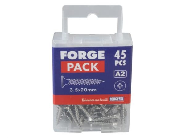 Multi-Purpose Pozi Compatible Screw CSK ST S/Steel 3.5 x 20mm Forge Pack 45 FORFPMP3520S - Image 2