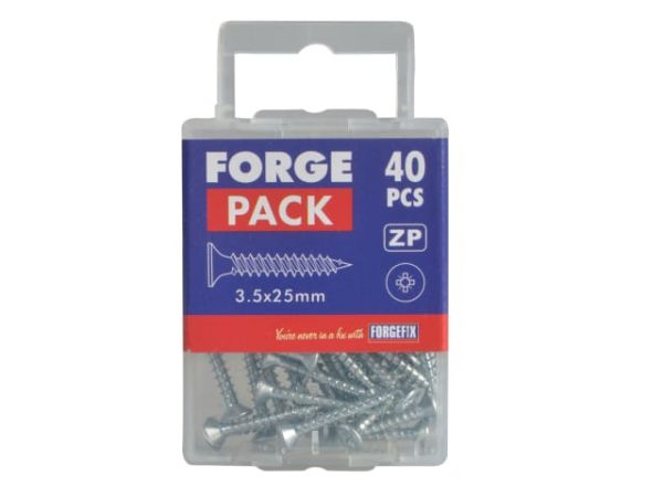 Multi-Purpose Pozi Compatible Screw CSK ST ZP 3.5 x 25mm Forge Pack 40 FORFPMP3525Z - Image 3