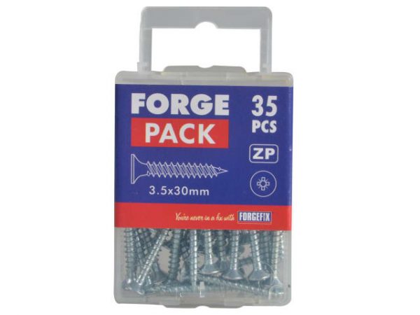 Multi-Purpose Pozi Compatible Screw CSK ST ZP 3.5 x 30mm Forge Pack 35 FORFPMP3530Z - Image 3