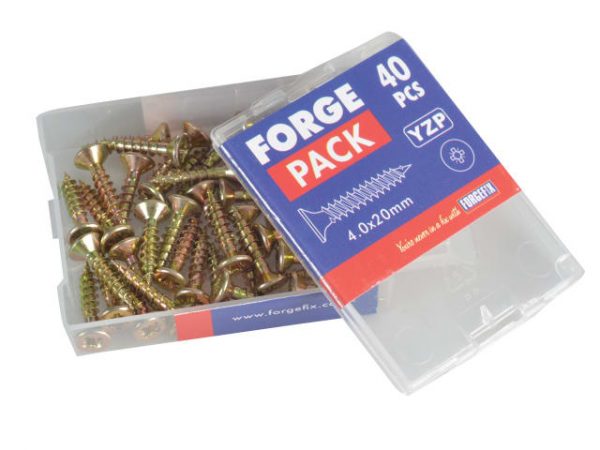 Multi-Purpose Pozi Compatible Screw CSK ST ZYP 4.0 x 20mm Forge Pack 40 FORFPMP420Y - Image 4