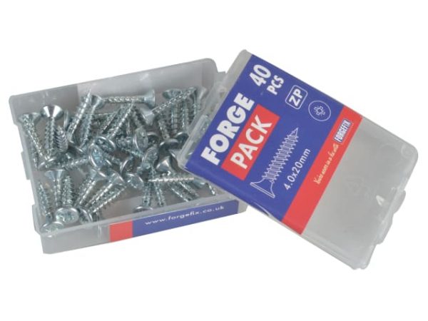 Multi-Purpose Pozi Compatible Screw CSK ST ZP 4.0 x 20mm Forge Pack 40 FORFPMP420Z - Image 4
