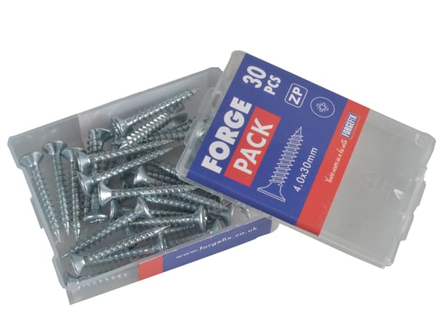Multi-Purpose Pozi Compatible Screw CSK ST ZP 4.0 x 30mm Forge Pack 30 FORFPMP430Z - Image 3