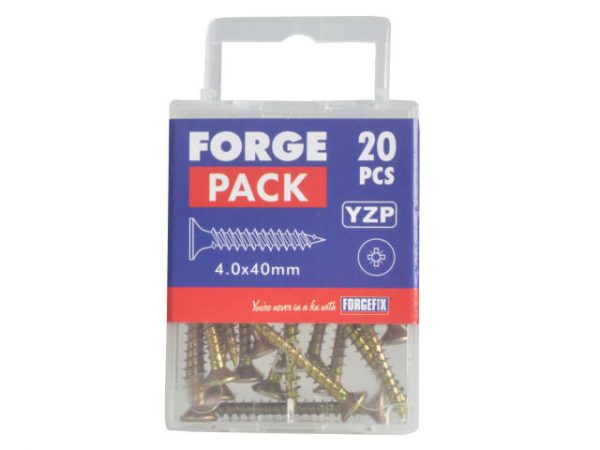 Multi-Purpose Pozi Compatible Screw CSK ST ZYP 4.0 x 40mm Forge Pack 20 FORFPMP440Y - Image 5