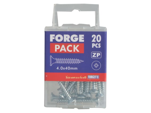 Multi-Purpose Pozi Compatible Screw CSK ST ZP 4.0 x 40mm Forge Pack 20 FORFPMP440Z - Image 3