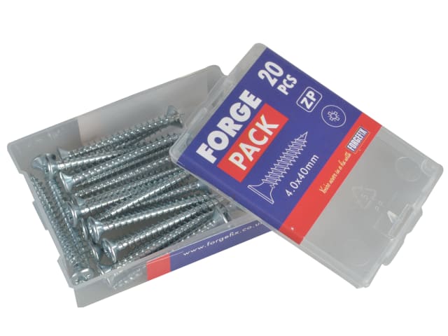 Multi-Purpose Pozi Compatible Screw CSK ST ZP 4.0 x 40mm Forge Pack 20 FORFPMP440Z - Image 4