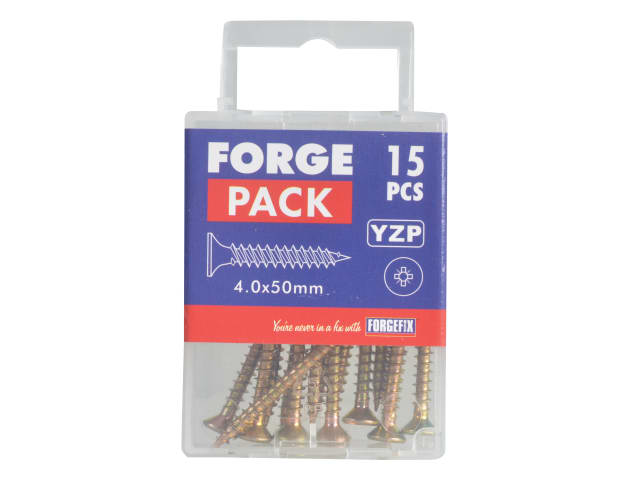 Multi-Purpose Pozi Compatible Screw CSK ST ZYP 4.0 x 50mm Forge Pack 15 FORFPMP450Y - Image 3