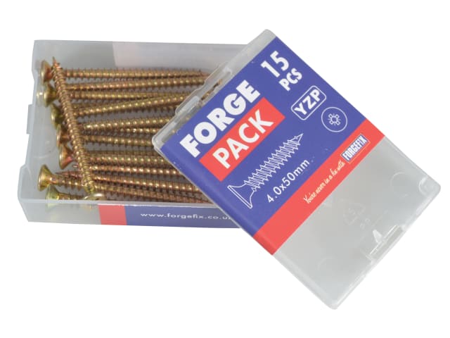 Multi-Purpose Pozi Compatible Screw CSK ST ZYP 4.0 x 50mm Forge Pack 15 FORFPMP450Y - Image 2