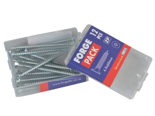 Multi-Purpose Pozi Compatible Screw CSK ST ZP 4.0 x 60mm Forge Pack 12 FORFPMP460Z - Image 3