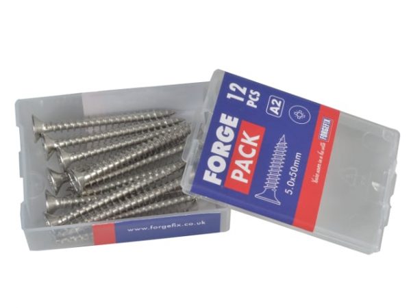 Multi-Purpose Pozi Compatible Screw CSK ST S/Steel 5.0 x 50mm Forge Pack 12 FORFPMP550S - Image 3
