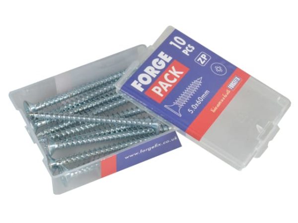 Multi-Purpose Pozi Compatible Screw CSK ST ZP 5.0 x 60mm Forge Pack 10 FORFPMP560Z - Image 2