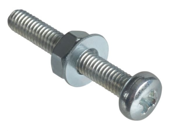 Machine Screw Pozi Compatible Pan Head ZP M3 x 20mm Forge Pack 20 FORFPMSPH320