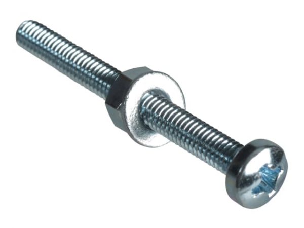 Machine Screw Pozi Compatible Pan Head ZP M4 x 40mm Forge Pack 10 FORFPMSPH440