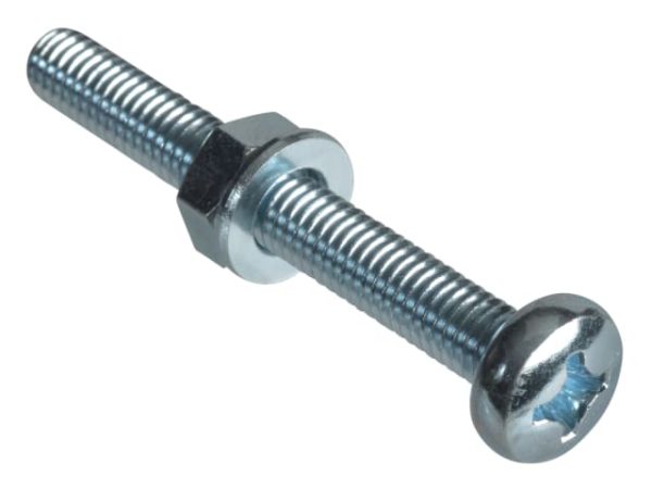 Machine Screw Pozi Compatible Pan Head ZP M6 x 50mm Forge Pack 4 FORFPMSPH650