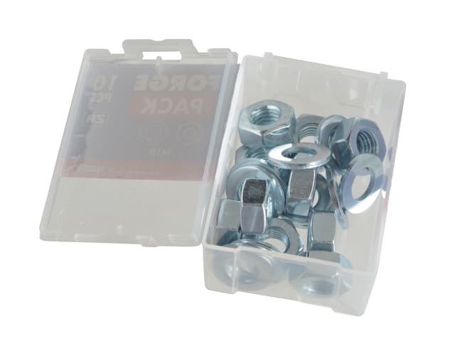 Hexagonal Nuts & Washers ZP M10 ForgePack 10 FORFPNUT10 - Image 3