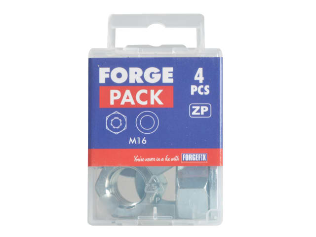 Hexagonal Nuts & Washers ZP M16 ForgePack 4 FORFPNUT16 - Image 3