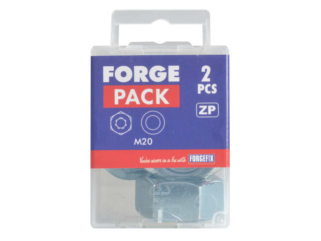 Hexagonal Nuts & Washers ZP M20 ForgePack 2 FORFPNUT20 - Image 2