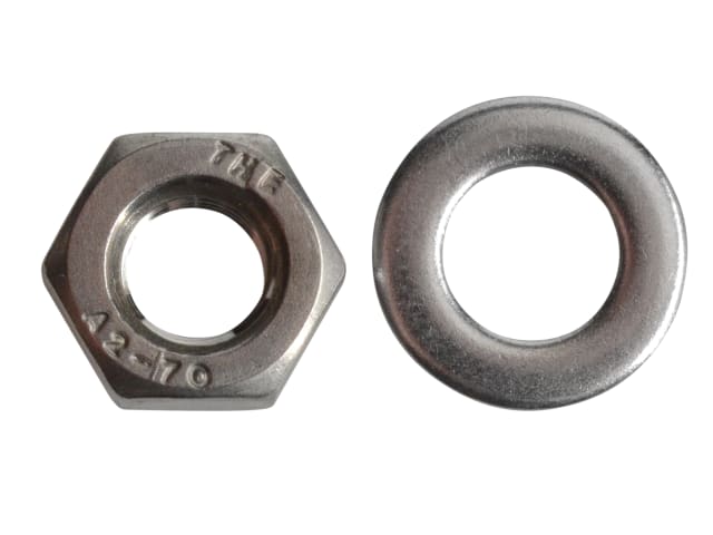 Hexagonal Nuts & Washers A2 Stainless Steel M6 ForgePack 20 FORFPNUT6SS