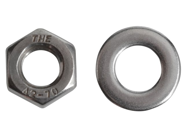 Hexagonal Nuts & Washers A2 Stainless Steel M8 ForgePack 12 FORFPNUT8SS