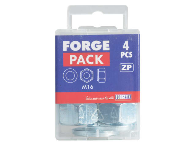 Nyloc Nuts & Washers Zinc Plated M16 ForgePack 4 FORFPNYL16 - Image 2