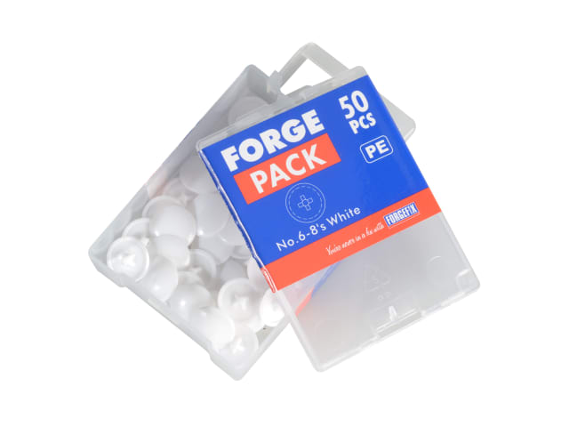 Pozi Compatible Cover Cap White No.6-8 Forge Pack 50 FORFPPCC0 - Image 3