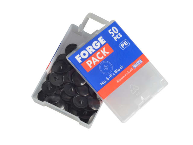 Pozi Compatible Cover Cap Black No.6-8 Forge Pack 50 FORFPPCC2 - Image 3