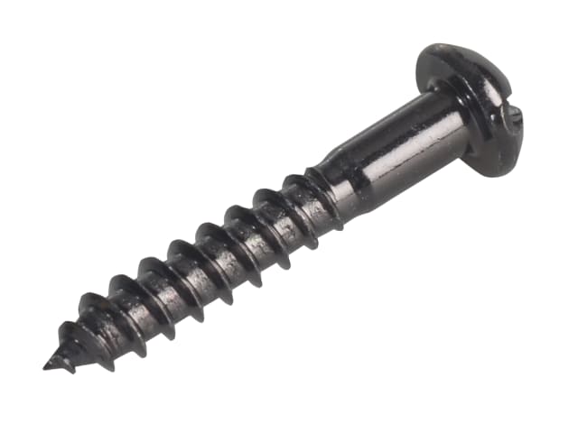Wood Screw Slotted Round Head ST Black Japanned 1in x 8 Forge Pack 20 FORFPR18J - Image 2