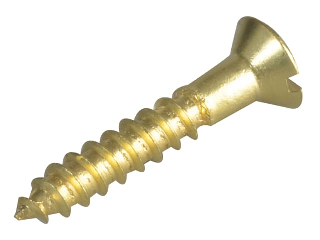 Wood Screw Slotted Raised Head ST Solid Brass 1in x 8 Forge Pack 16 FORFPRA18B - Image 2